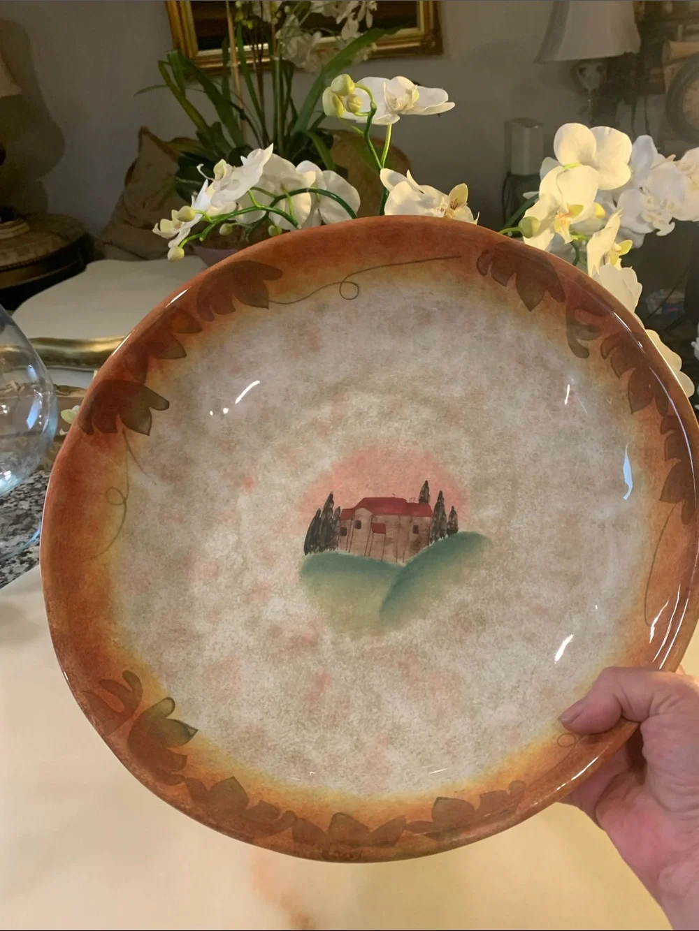Villa Tuscana by 222 FIFTH dinner plate 13.5”